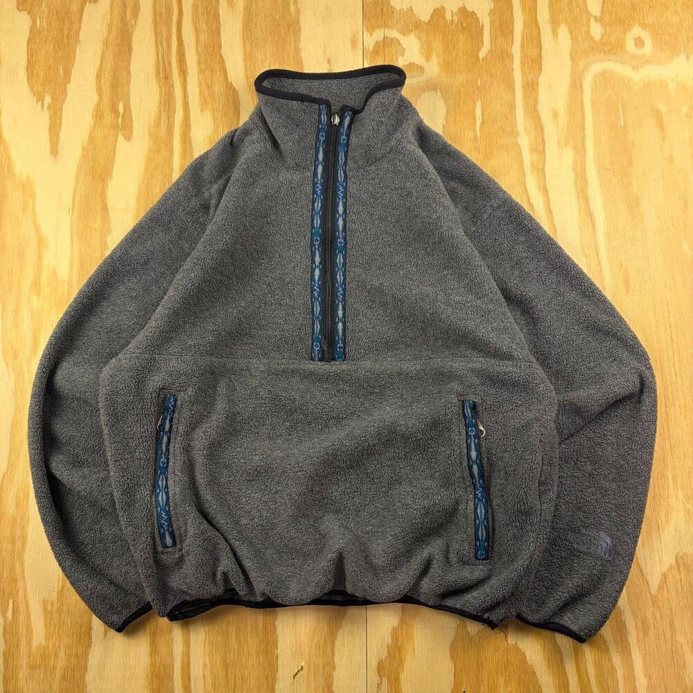 Vintage 90s The North Face Aztec Half-Zip Fleece Pullover – Made in USA –Men’s M